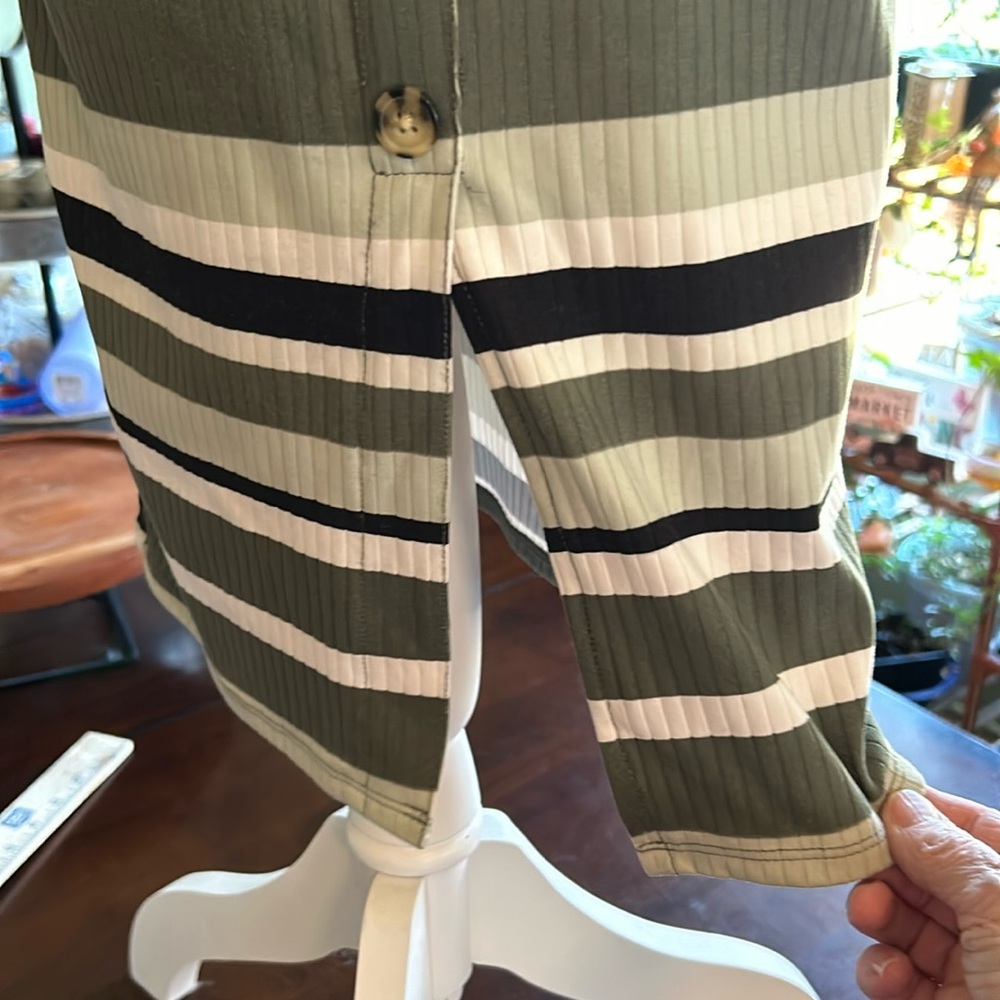 No Boundaries S (3-5) Women’s Striped Ribbed Tank Style Bodycon Dress NWOT - Picture 3 of 11